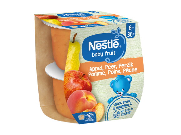 Nestlé Baby Fruit Compote Pomme Poire Pêche Sans couvercles
