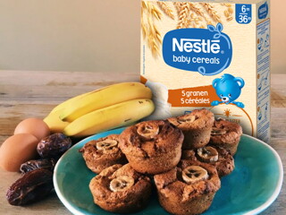 Banana cupcakes Nestle Baby 5 cereals