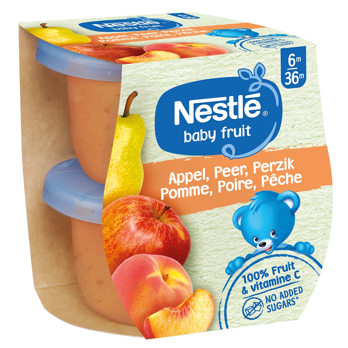Compote Pomme Poire Pêche 6m+ Nestlé Baby Fruit