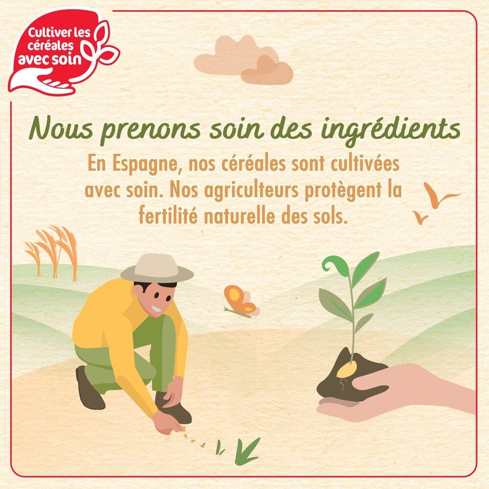 Un fermier plante dans un champ sous un ciel ensoleillé.