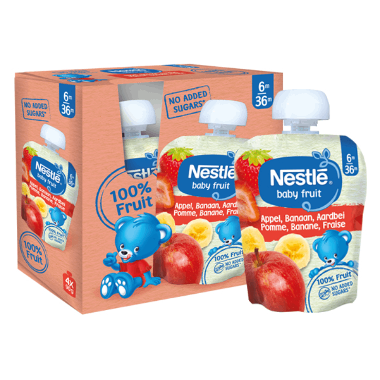 Nestlé Baby Fruit Multipack Pomme Banane Fraise 