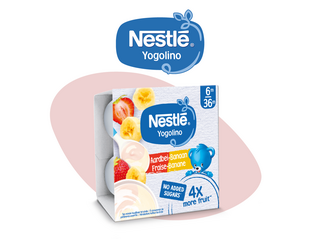 Nestlé® Yogolino® Fraise-Banane sans sucres ajoutés