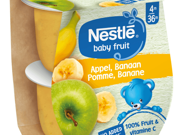 Nestlé Baby Fruit Compote Pomme Banane Sans couvercles