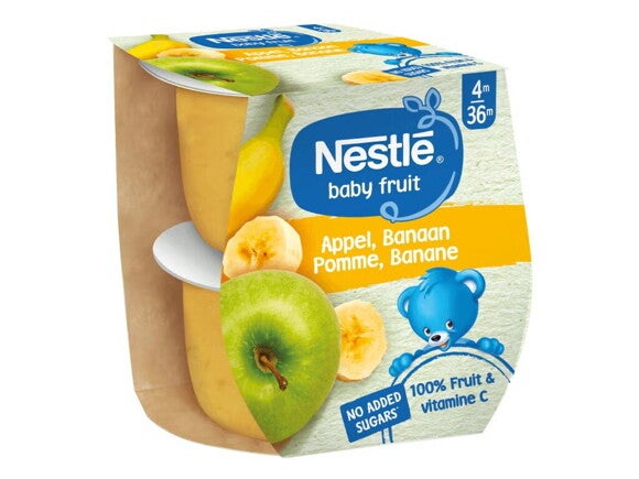 Nestlé Baby Fruit Compote Pomme Banane Sans couvercles