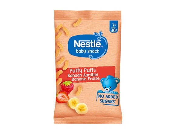 NESTLE PUFFY PUFFS BANANE FRAISE NESTLE PUFFY PUFFS BANANE FRAISE