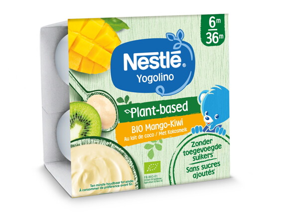 Yogolino Mango Kiwi – Tussendoortje baby van Nestlé Plant-based