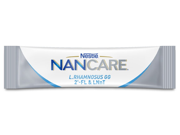 Un sachet de compléments alimentaires NANCARE® Flora - Support de Nestlé