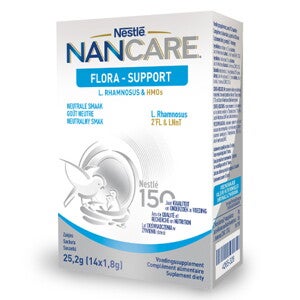 Een doos NANCARE® Flora - Support voedingsupplementen van Nestlé Een doos NANCARE® Flora - Support voedingsupplementen van Nestlé