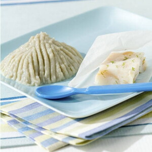 Kabeljauw in papillot, venkel- en aardappelpuree