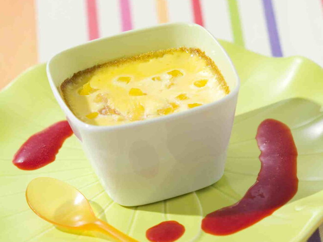 Recette Flan Abricots - Coulis de Framboise Nestlé Baby