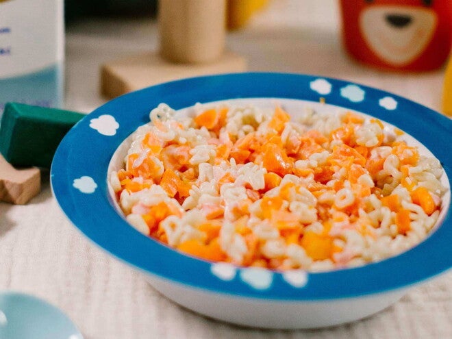 Recette bébé Trio légumes, pâtes, jambon Nestlé Baby Recette bébé Trio légumes, pâtes, jambon Nestlé Baby