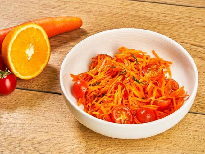Recette Grossesse Carottes rapées à l'orange Nestlé Baby Recette Grossesse Carottes rapées à l'orange Nestlé Baby
