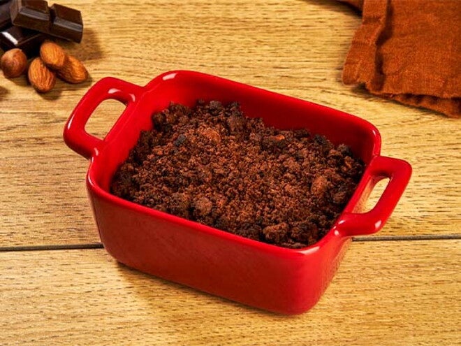 Kruimeltaart met chocolade en abrikoos Kruimeltaart met chocolade en abrikoos