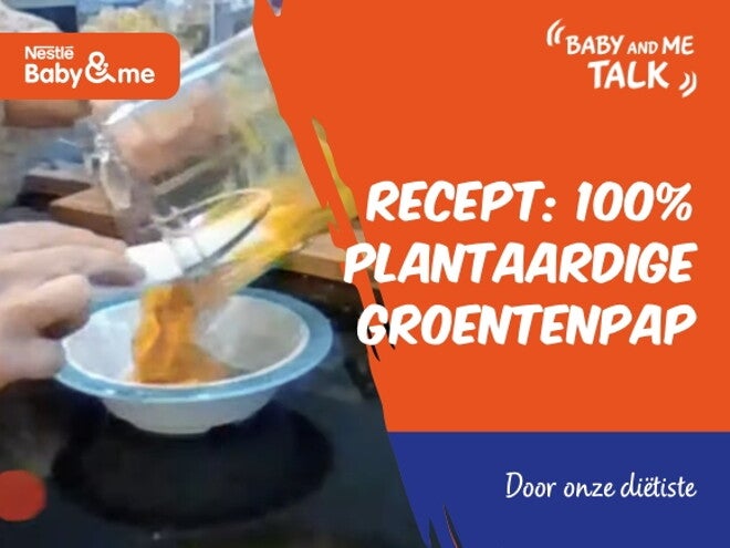 Recept : 100% plantaardige groentenpap