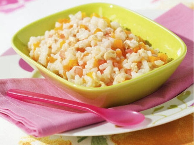 Recette Risotto de dinde aux légumes Nestlé Baby