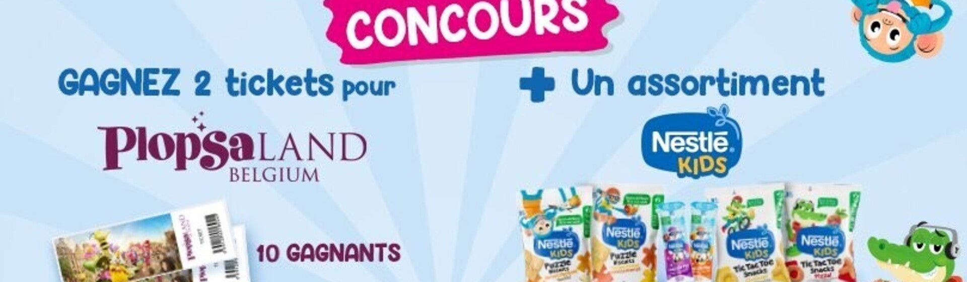 Gagnez une journée inoubliable avec Nestlé Kids et Plopsaland !