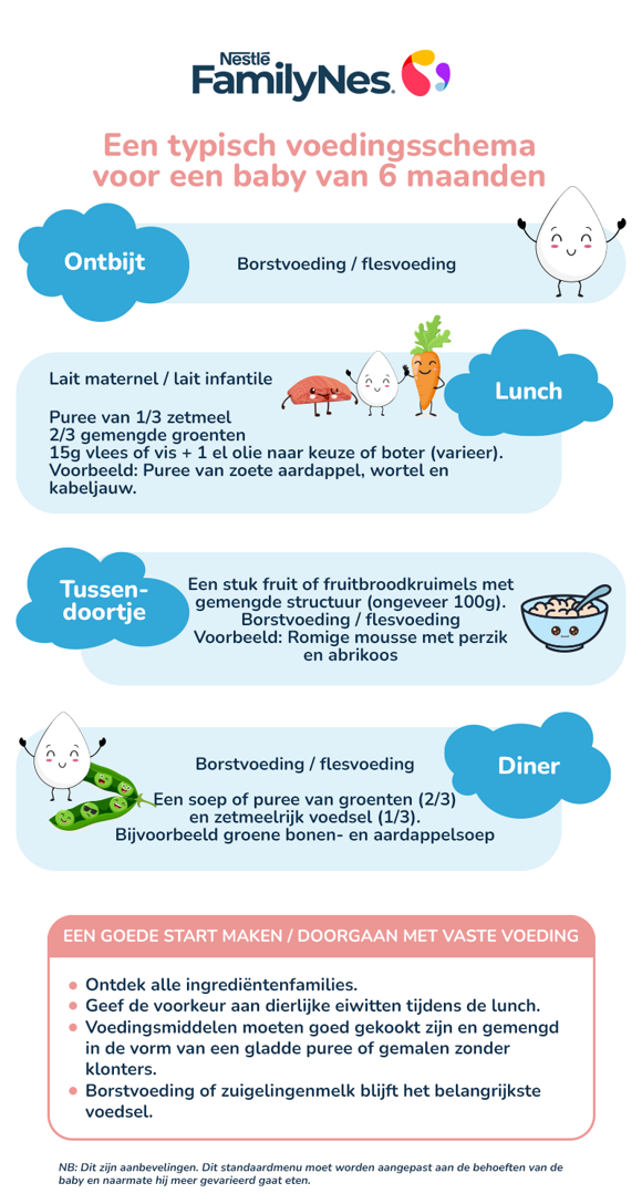 Nutrition 6 months infographic
