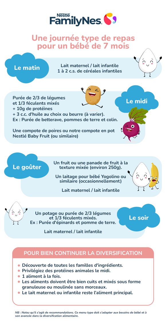 Nutrition 7 months infographic