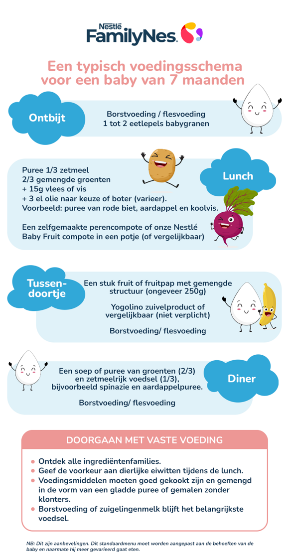 Nutrition 7 months infographic