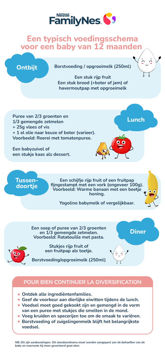 Nutrition 12 months infographic