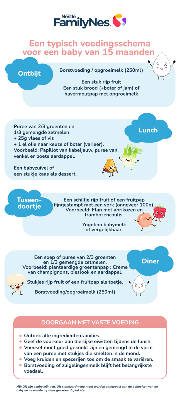 Nutrition 15 months infographic