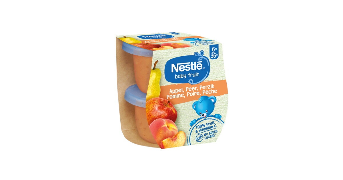 rotatie logboek daarna Fruitpap met Appel, Peer en Perzik 6m+ | Nestlé Baby Fruit